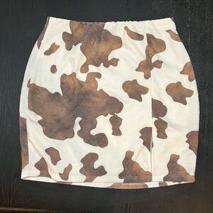 Cow print skirt size S
